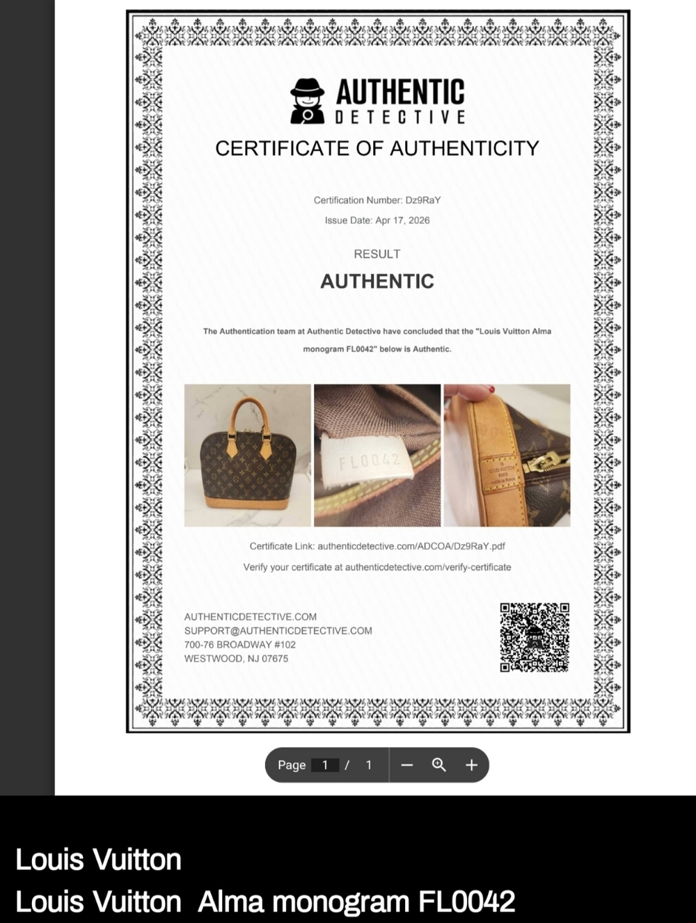 Authentic Vintage Louis Vuitton Monogram Alma PM HandBag With Digital COA - Picture 2 of 13